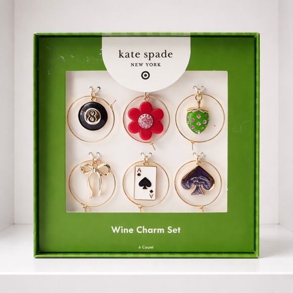 kate spade Other - Kate Spade New York Wine Charm Set (6 count) Gold & Multi-colored NWT